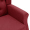 vidaXL Fauteuil met voetenbankje stof wijnrood