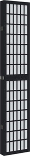 vidaXL - Kamerscherm - met - 6 - panelen - massief - paulowniahout - zwart