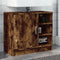 vidaXL - Wastafelkast - 63x29x55 - cm - bewerkt - hout - gerookt - eikenkleurig