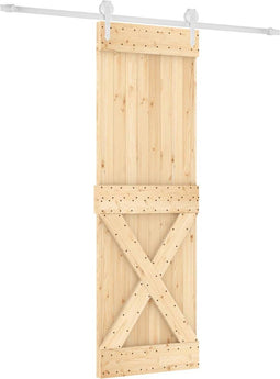 vidaXL - Schuifdeur - met - beslag - 70x210 - cm - massief - grenenhout