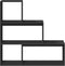 vidaXL - Kamerscherm - / - boekenkast - 3-laags - 123x29x123 - cm - hout - zwart
