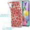 iMoshion Hoesje Geschikt voor Samsung Galaxy A51 Hoesje Siliconen - iMoshion Design hoesje - Rood / Transparant / Full of Hearts Red
