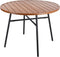 VDD - Tuintafel - Ronde aluminium tafel - Donkerbruin - 100 x 73,5 cm