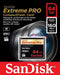 SanDisk Extreme PRO - CompactFlash kaart 64 GB - 160 MB/s leessnelheid