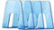 Catalogusrek HAN 3-vaks - transparant blauw