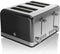 Swan Retro 4-Slot Broodrooster 19020 - Ontdooi- en opwarmfunctie - Zwart