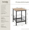 tectake® Grimsby - Bijzettafel - Industrieel design - 2 niveaus - Zwart metalen frame - Lichtbruin