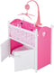 My Beautiful Dollsroom Houten Poppen-Ledikant met Muziek Roze/Wit