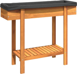 vidaXL - Plantenbak - verhoogd - 90x30x75 - cm - massief - acaciahout