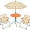 FUN HOUSE Fruity's Tuinmeubelen - 1 tafel H.46 x ø46 cm, 2 stoelen H.53xB.38.5xD.37.5 cm en 1 par...