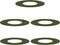 vidaXL - Plantenring - 5 - stuks - Olijfgroen - Ø30/60 - cm - staal
