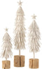 J-Line decoratie Kerstboom Op Voet - metaal - wit - large