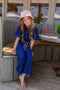 B. Nosy Y302-5660 - Meisjes Jumpsuit - Knoopsluiting met all-over-print - Maat 140