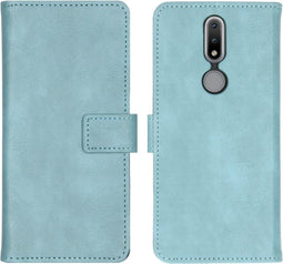iMoshion Hoesje Geschikt voor Nokia 2.4 Hoesje Met Pasjeshouder - iMoshion Luxe Bookcase - Lichtblauw