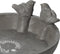 Pro Garden Vogelbad/voederschaal - grijs - mineraal - D23 x H6,5 cm - drinkschaal voor tuinvogels