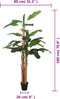 vidaXL - Kunstplant - bananenboom - 19 - bladeren - 180 - cm - groen