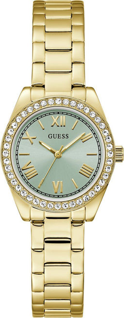 Guess Watches MINI LUNA GW0841L5 - Polshorloge - Goudkleurig - Lichtblauwe wijzerplaat met kristallen