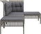 vidaXL - 4-delige - Loungeset - met - kussens - poly - rattan - grijs