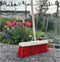 Synx Tools Prof Gemeente Bezem Nylon 45 cm - Wegenbouwbezem - Straatbezem - Stadsbezem - Harde natuurvezels - veger - Bezems buitenbezem - Tuinbezem - incl. Steel 150 cm