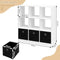 WOLTU 9-vaks Boekenkast - 3 Lades - Wit Melaminehout - 80 x 30 x 86,5 cm