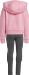 adidas Sportswear Hooded Fleece Trainingspak - Kinderen - Roze- 104