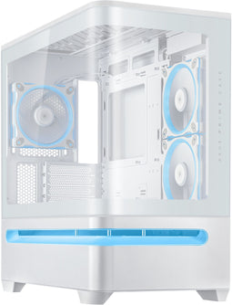 ASUS Prime AP202 - microATX Tower - Gehard glas - Wit