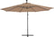 vidaXL - Zweefparasol - met - LED-verlichting - en - metalen - paal - 350 - cm - taupe