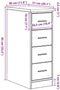 vidaXL - Garagekast - 30x51x85 - cm - massief - grenenhout - bruin - eikenkleurig