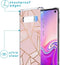 iMoshion Hoesje Geschikt voor Samsung Galaxy S10 Plus Hoesje Met Koord - iMoshion Design Hoesje met Koord - Goud / Transparant / Roze / Pink Graphic