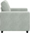 vidaXL - Fauteuil - 60 - cm - fluweel - lichtgrijs