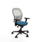 Piqueras y Crespo 3D036N0 - Bureaustoel - Verstelbare hoogte met armleuning - Wit Groene benzine