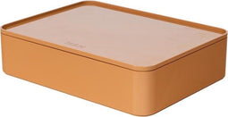 HAN opbergbox - Smart-organiser Allison - box met binnenschaal en deksel - stapelbaar - caramel bruin - HA-1110-83