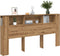 vidaXL - Hoofdbordkast - 200x18,5x102,5 - cm - bewerkt - hout - artisanaal - eiken