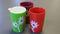 Antislip beker bloemen - Melamine - 200 ml - Transparant