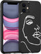 iMoshion Design voor de iPhone 11 hoesje - Abstract Gezicht - Wit / Zwart
