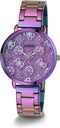 GUESS GW0670L3 - Polshorloge - Iridescent wijzerplaat - Glitter en schakelband