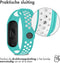 iMoshion Bandje Geschikt voor Xiaomi Mi Band 5 / 6 - iMoshion Siliconen sport band met inkliksysteem ronde drukknoop - Turquoise