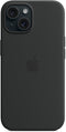 Apple iPhone 15 - Siliconenhoesje met MagSafe - Krasbestendig - Zwart