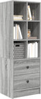 vidaXL - Hoge - Kast - Grijs - Sonoma - 45,5x34x127 - cm - Gemaakte - Hout