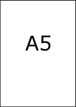 A5 etiketten 210 x 148 mm wit 100 vel