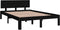 vidaXL - Bedframe - massief - hout - zwart - 120x190 - cm