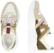 PS Poelman Year - Dames Leren Chunky Runner Sneaker - Beige Kaki Groen - Maat 38