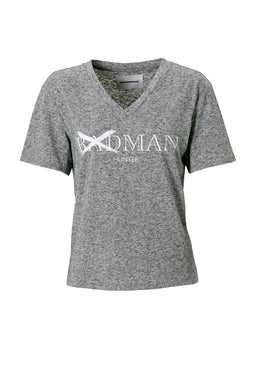 Badman Hunter T-shirt - Dames - Korte mouw - Grijs - Maat S