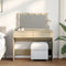 vidaXL - Kaptafel - met - LED-verlichting - 100x40x120 - cm - sonoma - eikenkleurig