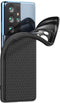 Hoesje Geschikt voor Samsung S21 Ultra Backcover Liquid Siliconen Case TPU Hoesje Zwart - Luxe Telefoonhoesje Wallet Case Pasjeshouder PU Leder