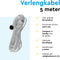 BRASQ Verlengsnoer 5 meter Wit - Verlengkabel met randaarde - Verlengkabel voor binnen