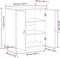 vidaXL - Dressoir - 65,5x40x75 - cm - massief - grenenhout - zwart