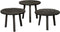 RENEW Lazio table set (3) - 54x54/45/40/35 - recl. teak black