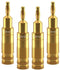 Wentronic 53983 - Bananen audioconnectors - 24k verguld - Goud (4 stuks)