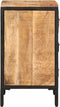 vidaXL - Nachtkastje - met - 3 - lades - 40x35x63 - cm - massief - ruw - mangohout